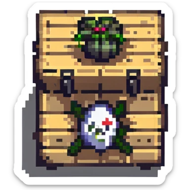 power up crate with bomb symbol for a video game sticker