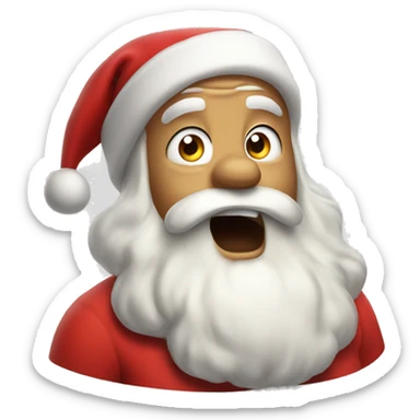 shocked Santa with his mind blown sticker