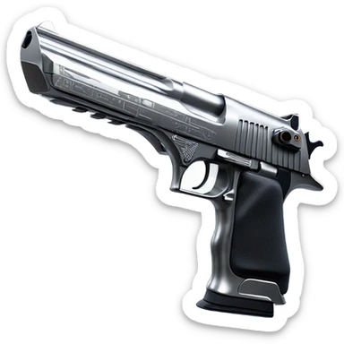 sci fi futuristic desert eagle gun sticker