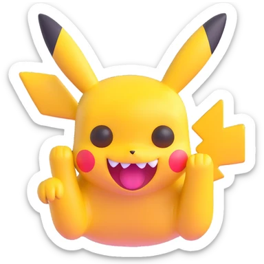 creepy Pikachu sticker