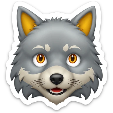 Tráeme una imagen de un lobo enojado sticker