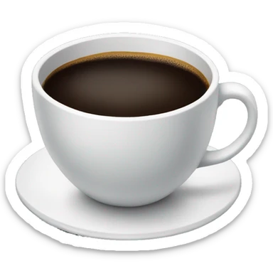 Black coffee cup sticker