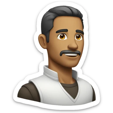 Guy with a really sharp jaw line sticker