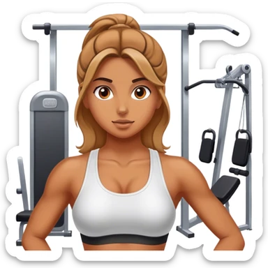 Gym girl sticker