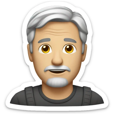 Causian middle age man sticker