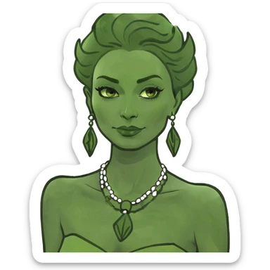 Morena de pelo liso sticker