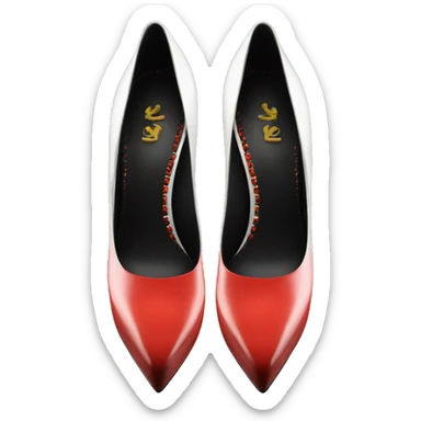platform black heels red bottom sticker