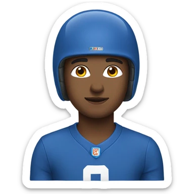 boy in blue sportswear helmet sticker
