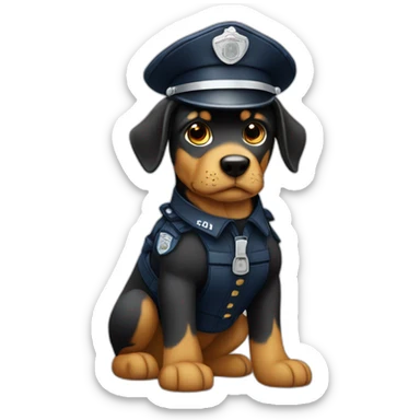 Chien policier sticker