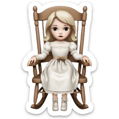 Annabelle doll from The Conjuring movie sticker