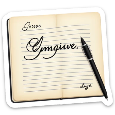 Signature at the bottom of the page sticker