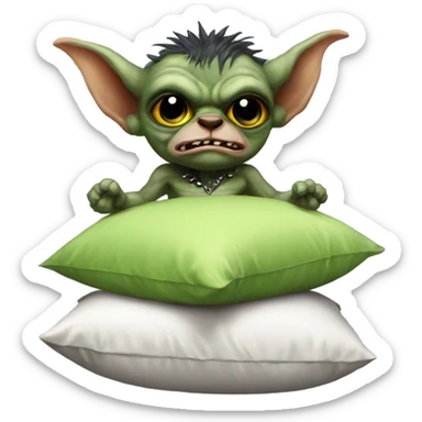 Gremlin punk with pillow sticker