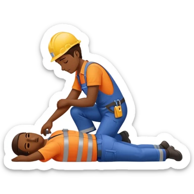 labour worker fainted sticker