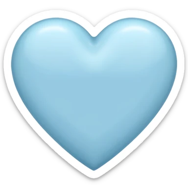 Pale blue heart  sticker
