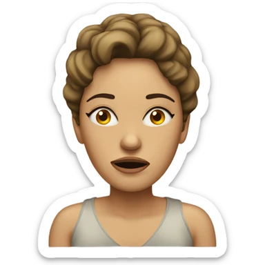 Hungover woman sticker