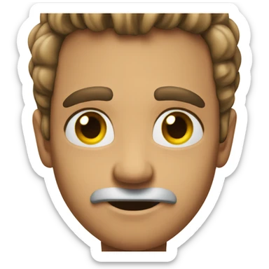 emoji smirking while raising a brow sticker