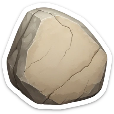 generate realistic detailed big stone on sand sticker