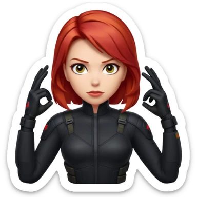 black widow fake sticker