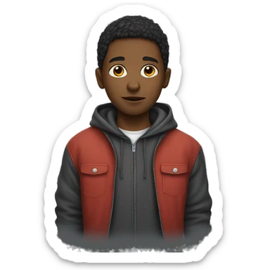 Boy with a hoodie ga sticker