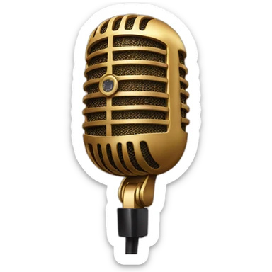 podcast microphone sticker