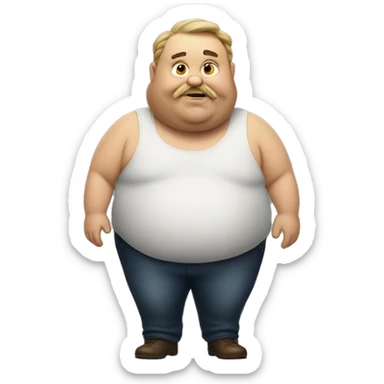 Fat man in a rascal sticker