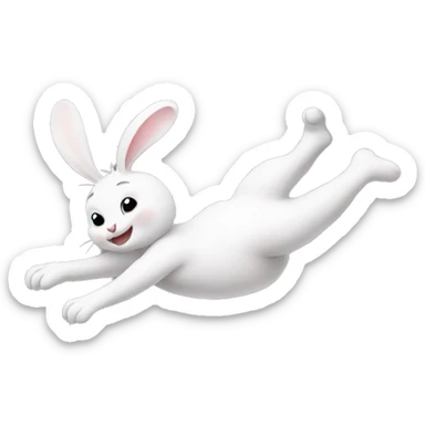bunny doing a cartwheel sticker