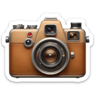 Una camara color carmelita claro sticker