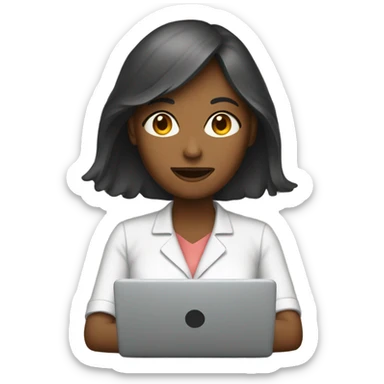 remind woman on lapt sticker