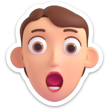 surprised face sticker