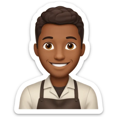 black man Café Barista sticker