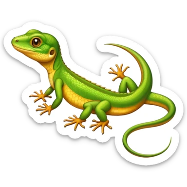 lizard getting a spray tan  sticker