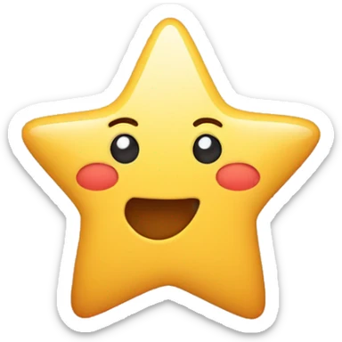 Estrela com corações  sticker