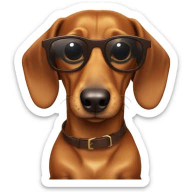 Dachshund with sunglasses sticker