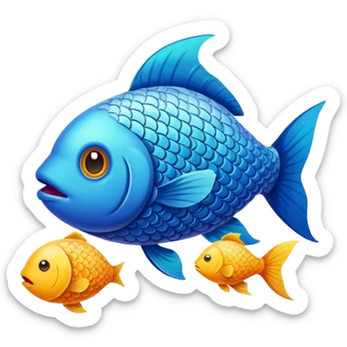 fish eat eggs sticker