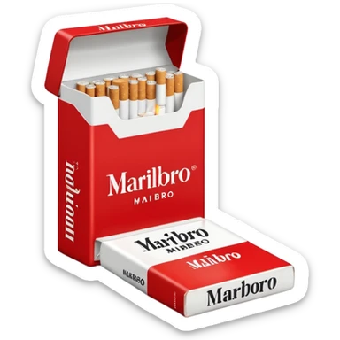 cigarette marlboro with the name Marlboro on the package MARLBORO
 sticker