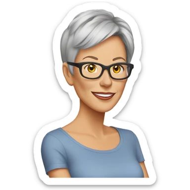 jamie lee curtis cartoon wearing tee sticker