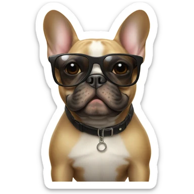 french bulldog with sunglasses sticker