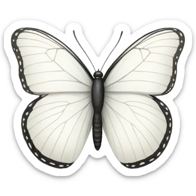 White butterfly sticker
