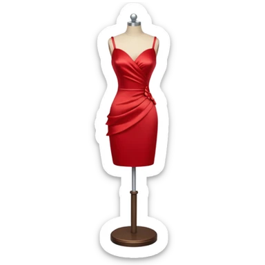 dress mannequin with tiny red dresss sticker