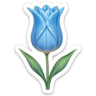a single light blue tulip sticker