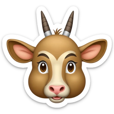 Slede getrokken door een eland sticker