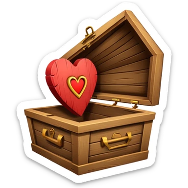Heart in a coffin sticker