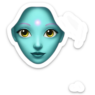 Pleiadian alien female sticker