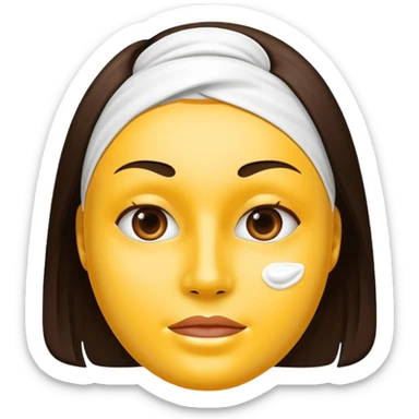 Face cream mask sticker