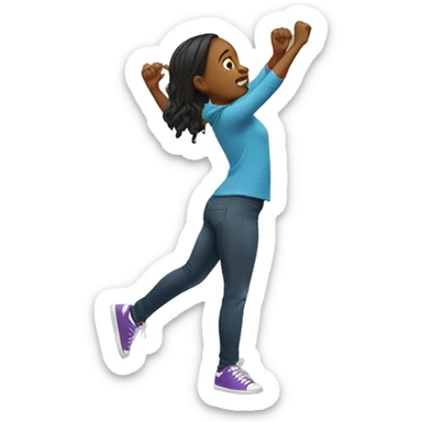 Girl doing the dab sticker