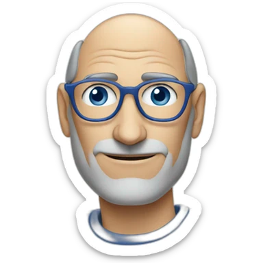 Steve jobs in blue facebook tshirt sticker