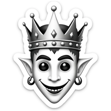 Jester and King punk rock music band logo sticker