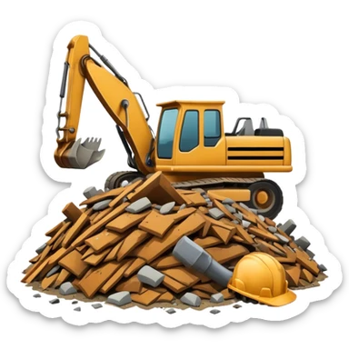 pelle de chantier sticker