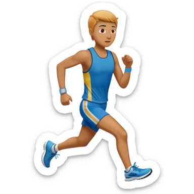 a person running a marathon  sticker