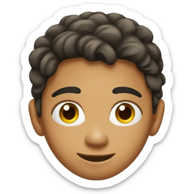 Young latino boy playing soccer sticker